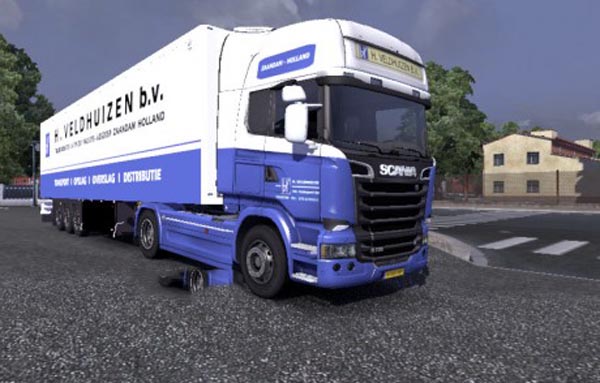 H. Veldhuizen BV SKIN – Scania & Trailer - ETS2planet.com